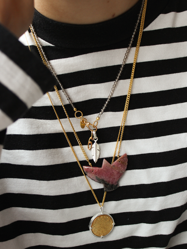 Rhodonite Vogel Ketting