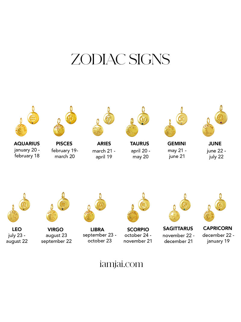 Capricorn Zodiac Gold Plated Charm