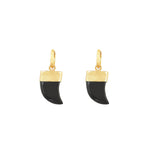 zwarte onyx tand oorbel