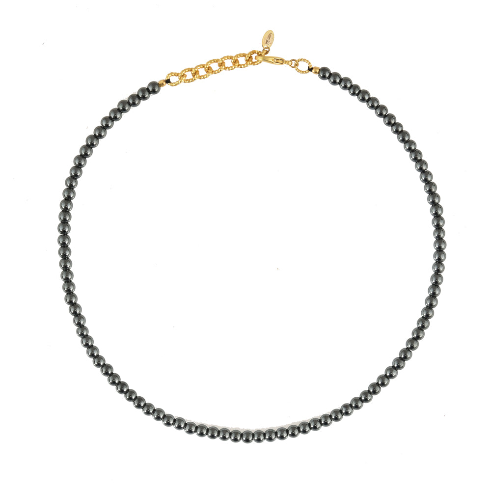 zwarte pyriet edelstenen ketting