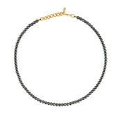 zwarte pyriet edelstenen ketting