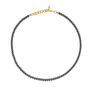 zwarte pyriet edelstenen ketting