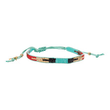 Fijn Geweven Armband Aqua