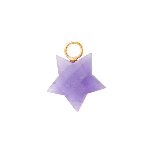 Star Purple Jade Stone Charm
