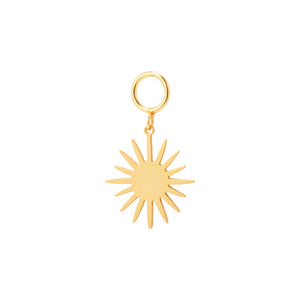 Charming Gold Lucky Star Charm for earrings and necklaces.
