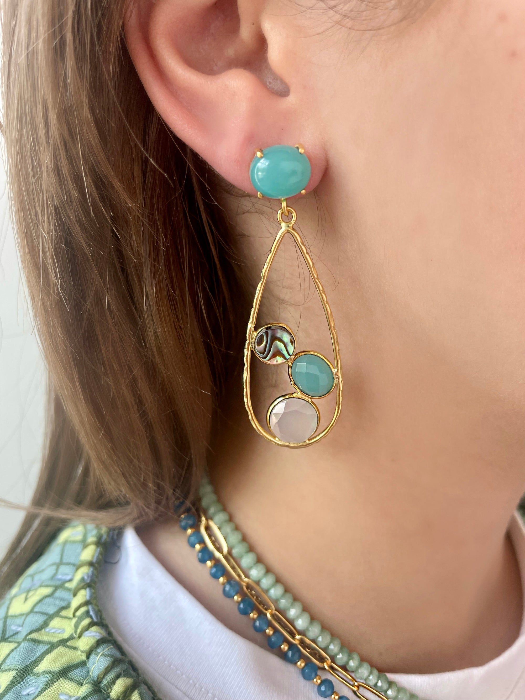 Colorful Stone Earrings
