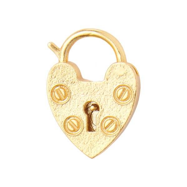 Basic Chain Necklace Gold With Big Heart Lock