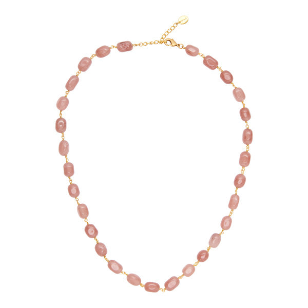 Thumble Stone Peach Necklace