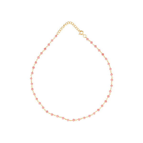 Arti Single Stone Necklace Peach Moonstone