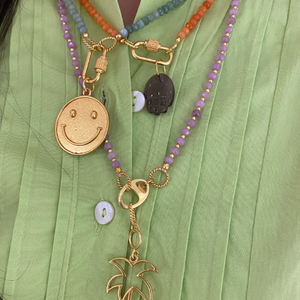 Traditional Stone Necklace With Screw Lock