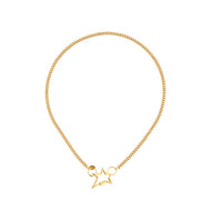 Gouden Gourmet Ketting Ster Draaislot