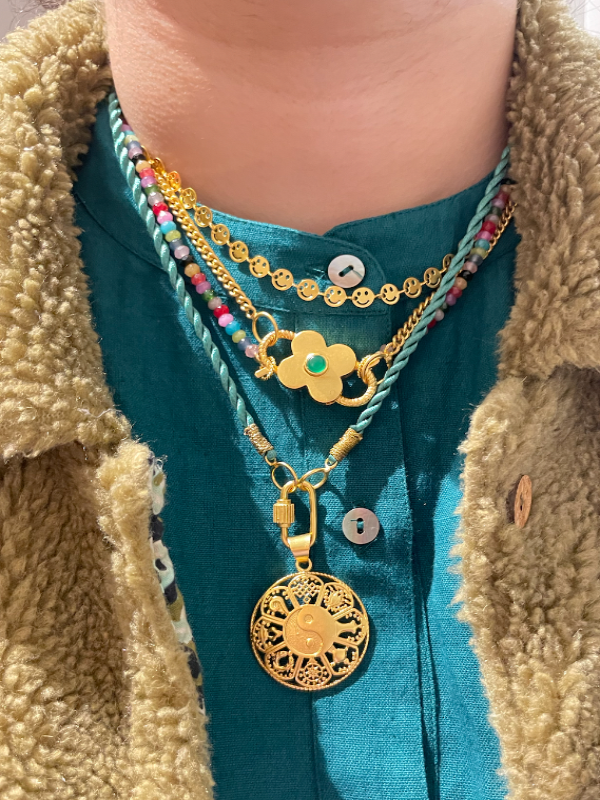 Gouden Yin Yang Bedel