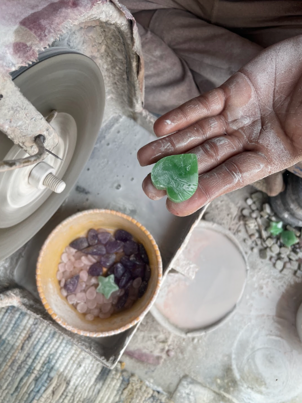 Vessonite Edelsteen Hart