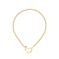 hart draaislot goud ketting